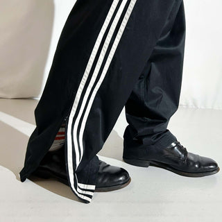 00's adidas ブラック ドローコード ナイロン パンツ