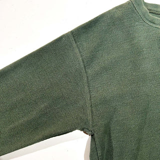 90's "made in USA" LANDS' END 鹿の子 無地 スウェット シャツ