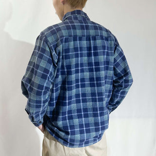 90's SAUGATUCK レギュラーカラー チェック L/Sプリントネルシャツ
