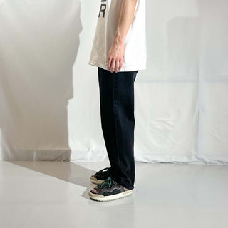 ～00's OLD NAVY テーパード ブラック デニム パンツ