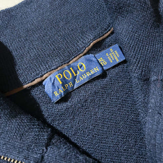 00's RALPH LAUREN "Extra Fine Merino" ポケット付 ドライバーズ ニット セーター