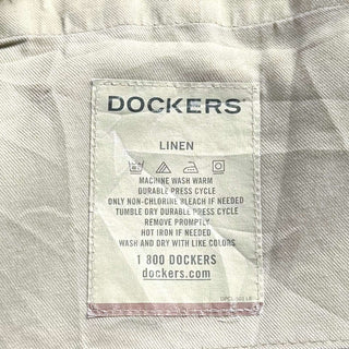 00's DOCKERS コットン×リネン ２タック ワイド スラックス