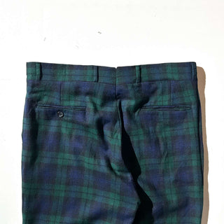 80's L.L.Bean ブラックウォッチ チェック ウール スラックス