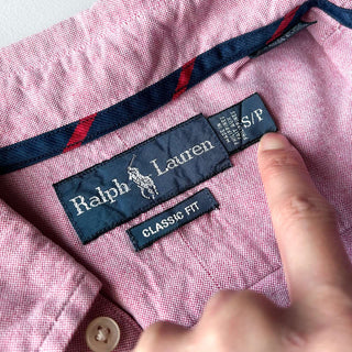 90's～ OLD RALPH LAUREN "classic fit" ダスティローズ オックスフォード ボタンダウン L/Sシャツ