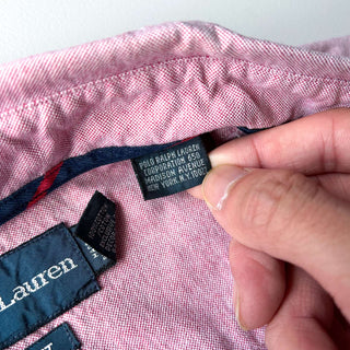 90's～ OLD RALPH LAUREN "classic fit" ダスティローズ オックスフォード ボタンダウン L/Sシャツ