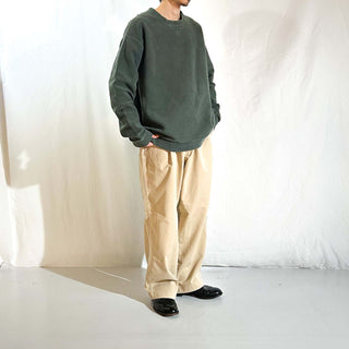 90's "made in USA" LANDS' END 鹿の子 無地 スウェット シャツ