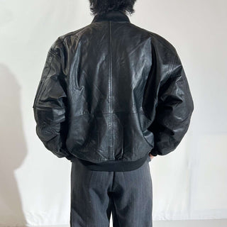 90's～00's TRUE BREED キルティング レザー ブルゾン ジャケット