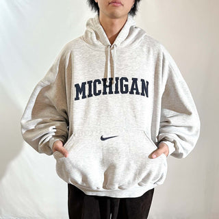 90's～00's NIKE "極太アーム" MICHIGAN カレッジ スウェット パーカ