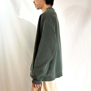 90's "made in USA" LANDS' END 鹿の子 無地 スウェット シャツ