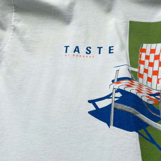 90's FRUIT OF THE LOOM "TASTE" 両面プリント Tシャツ