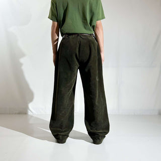 90's～ "made in SINGAPORE" OLD RALPH LAUREN "ANDREW PANT" カーキ 2タック コーデュロイ パンツ