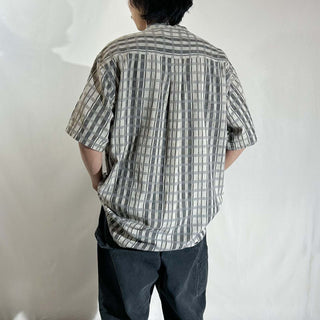 90's～ BOGARI STUDIO "made in ITALY" スタンドカラー S/Sシャツ