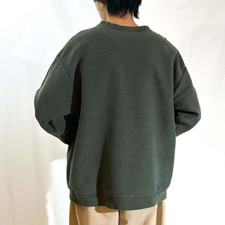 90's "made in USA" LANDS' END 鹿の子 無地 スウェット シャツ