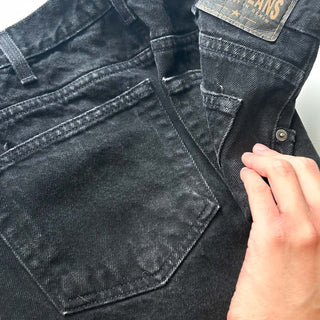 ～00's OLD NAVY テーパード ブラック デニム パンツ