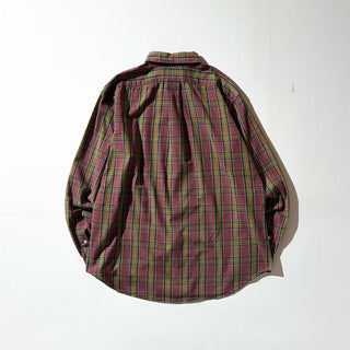 90's～ OLD RALPH LAUREN "CLASSIC FIT" チェック ボタンダウン L/Sシャツ