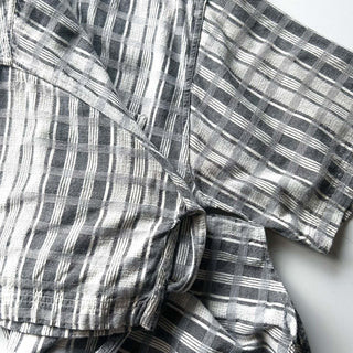 90's～ BOGARI STUDIO "made in ITALY" スタンドカラー S/Sシャツ