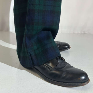 80's L.L.Bean ブラックウォッチ チェック ウール スラックス