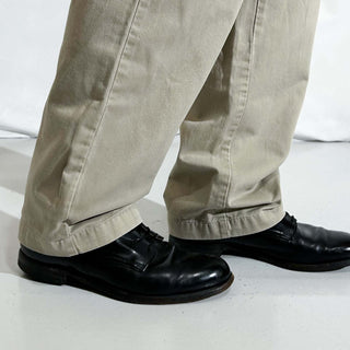 90's～ OLD RALPH LAUREN "ANDREW PANT" ベージュ ２タック チノ パンツ