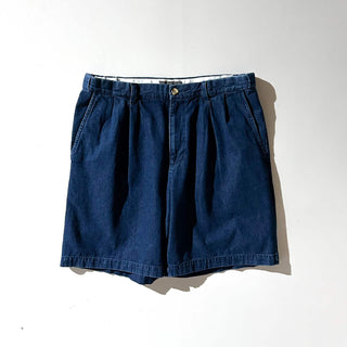 00's croft&barrow ２タック デニム スラックス ショーツ
