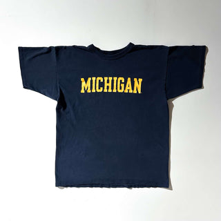 90's "made in USA" champion "MICHIGAN" 短丈 カレッジ プリント Tシャツ