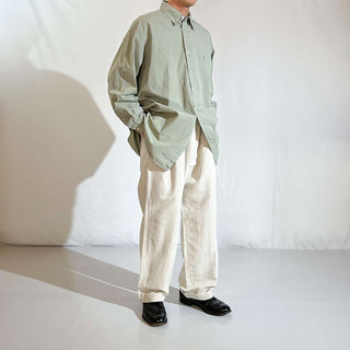 00's DOCKERS コットン×リネン ２タック ワイド スラックス
