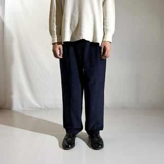 90's～ "deadstock" LANDS' END ２タック コーデュロイ パンツ (TRUENAVY 30×30)