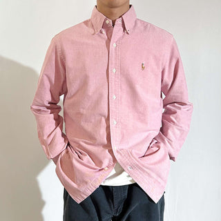 90's～ OLD RALPH LAUREN "classic fit" ダスティローズ オックスフォード ボタンダウン L/Sシャツ