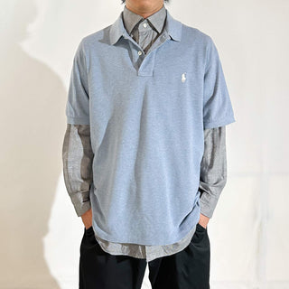 90's～ OLD RALPH LAUREN "REGENT" グレンチェック ワイドカラー L/Sシャツ