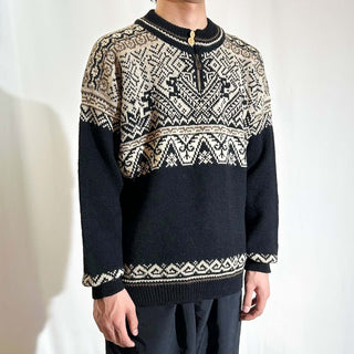 00's DALE OF NORWAY ノルディック柄 ハーフジップ ニット セーター