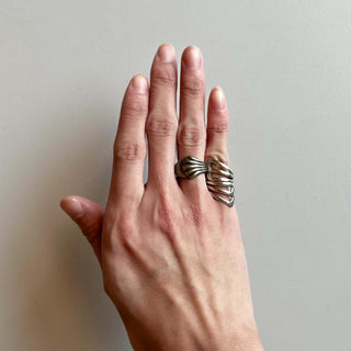 silver925 スパイラル メキシカン リング