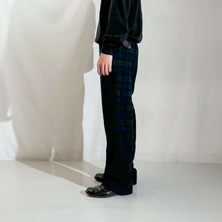 80's L.L.Bean ブラックウォッチ チェック ウール スラックス