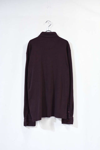 90's～ VANHEUSEN スリット ブラウン L/Sシャツ