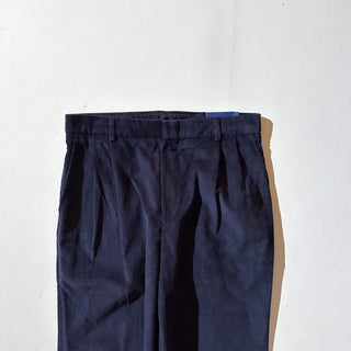90's～ "deadstock" LANDS' END ２タック コーデュロイ パンツ (TRUENAVY 30×30)