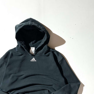00's adidas ブラック センターロゴ スウェット パーカ