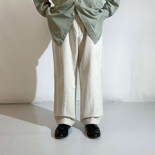 00's DOCKERS コットン×リネン ２タック ワイド スラックス