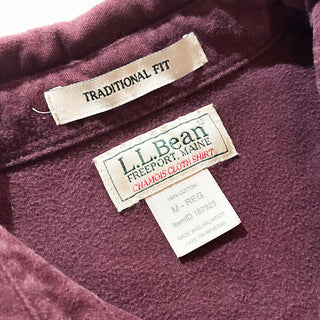 90's L.L.Bean シャモア L/Sシャツ(ワインレッド)