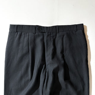 90's～00's DKNY ESSENTIALS ブラック 1タック ワイド スラックス