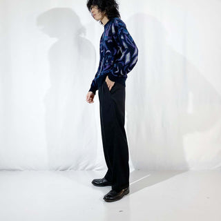 80's～ パープル 総柄 ニット セーター