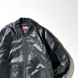 90's～00's TRUE BREED キルティング レザー ブルゾン ジャケット