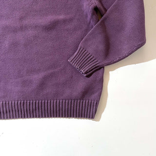 90's LANDS' END 無地 ドリフター ニット セーター (パーブル)
