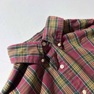 90's～ OLD RALPH LAUREN "CLASSIC FIT" チェック ボタンダウン L/Sシャツ