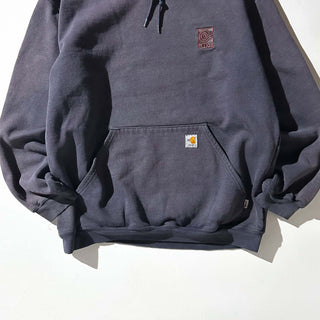 90's～00's Carhartt フェード ワンポイント スウェット パーカ