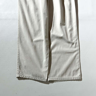 90's BRITTANIA オフホワイト キャンバス 3タック スラックス