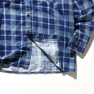 90's SAUGATUCK レギュラーカラー チェック L/Sプリントネルシャツ