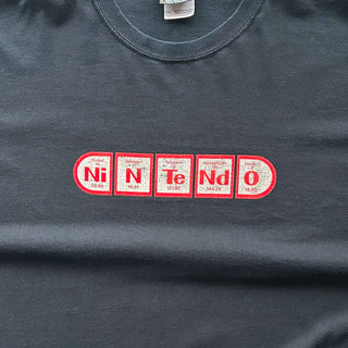 00's ThinkGeek "Nintendo×periodic table" パロディ プリント Tシャツ