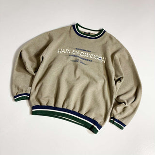 90's "made in USA" HARLEY DAVIDSON 両面プリント リブライン スウェットシャツ