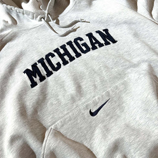 90's～00's NIKE "極太アーム" MICHIGAN カレッジ スウェット パーカ