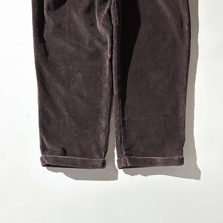 00's St. John's Bay ブラウン 2タック コーデュロイ ワイド パンツ