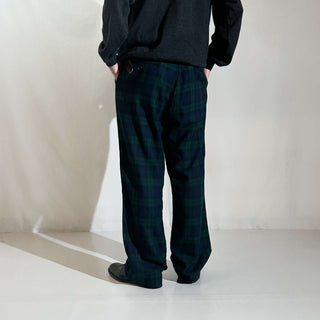 80's L.L.Bean ブラックウォッチ チェック ウール スラックス