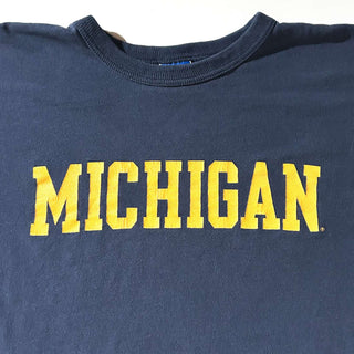 90's "made in USA" champion "MICHIGAN" 短丈 カレッジ プリント Tシャツ